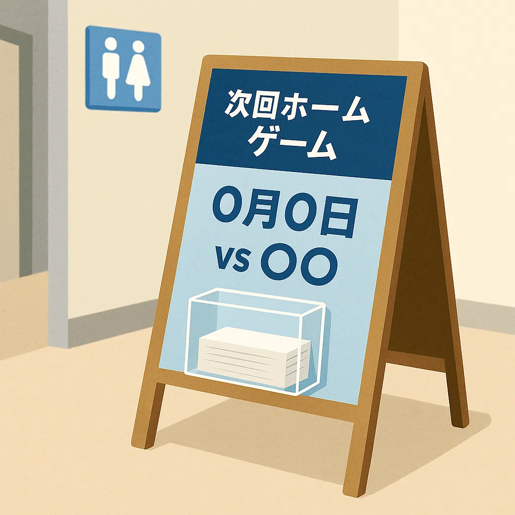 A型看板の設置イラスト
