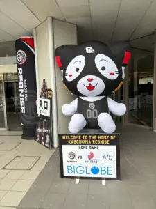 可愛いフォトスポット！！鹿児島レブナイズ様×3Dエア看板