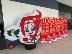 日本生命レッドエルフ様の試合会場を彩る！2Dエア看板＆Xバナーで統一感ある演出