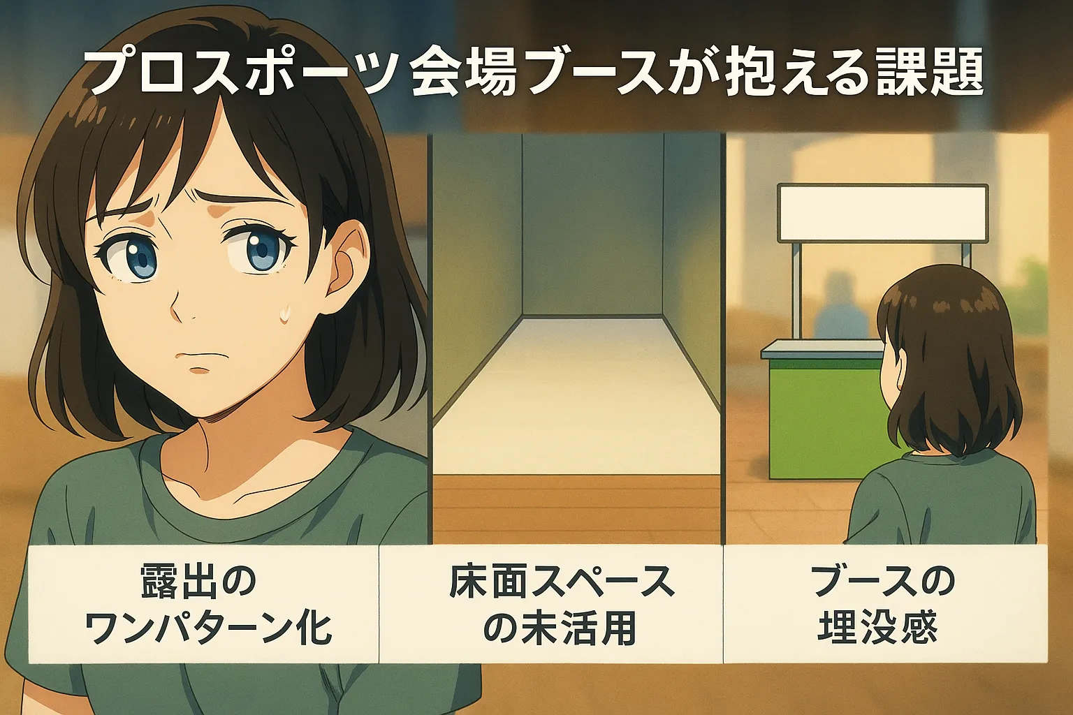 プロスポーツ会場装飾の課題