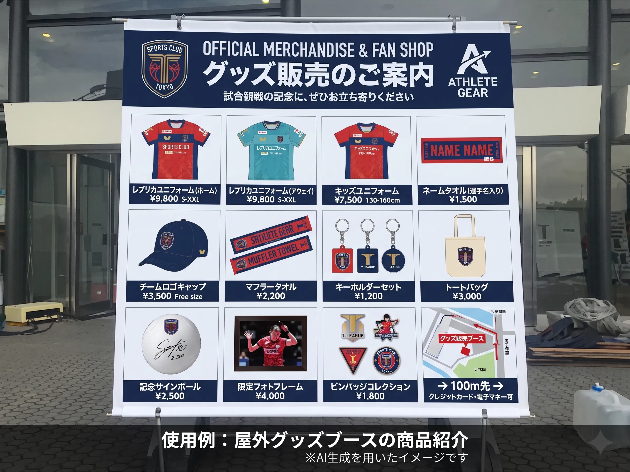 屋外インタビューパネル　使用例