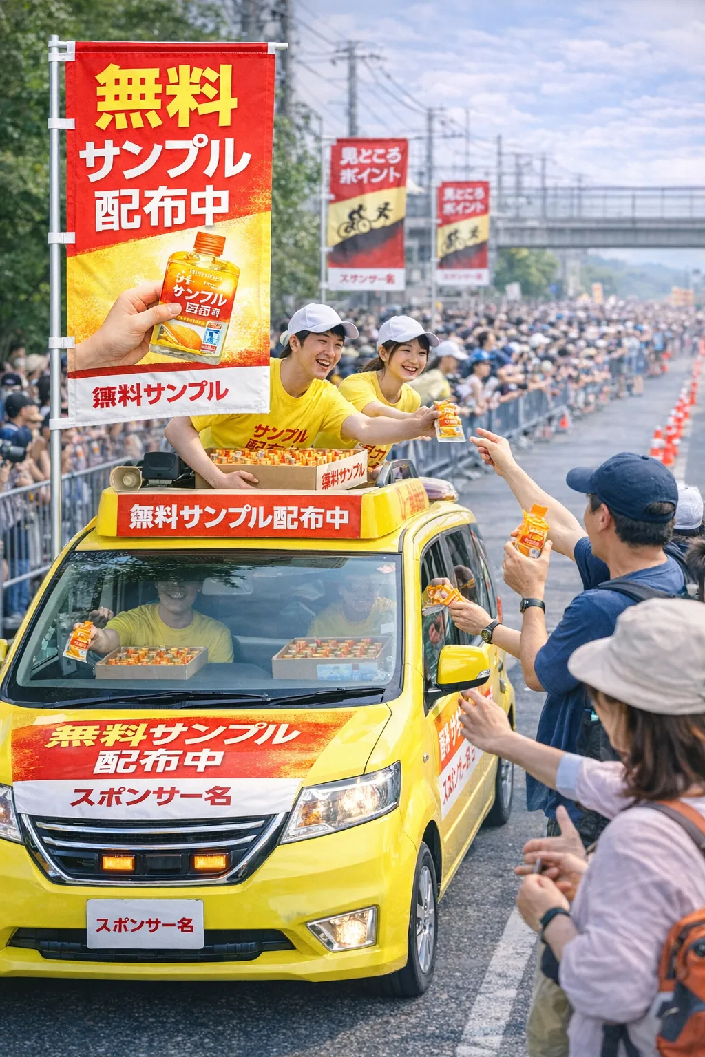公道スポーツでのサンプル配布のイメージ画像