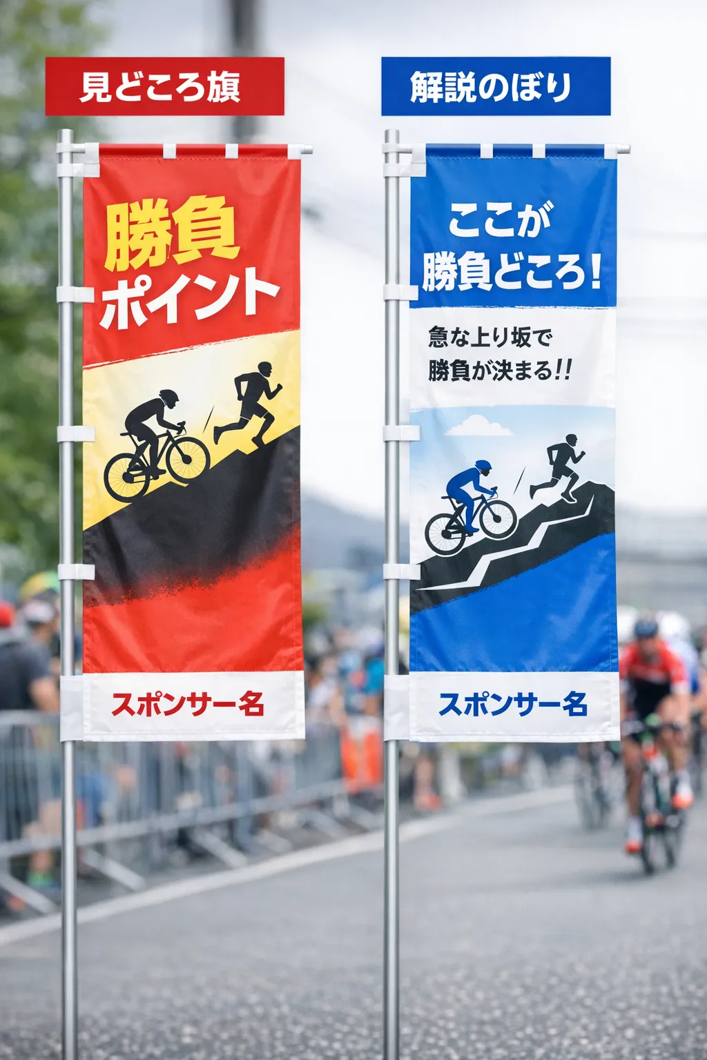 見どころが分かりやすい旗のイメージ画像