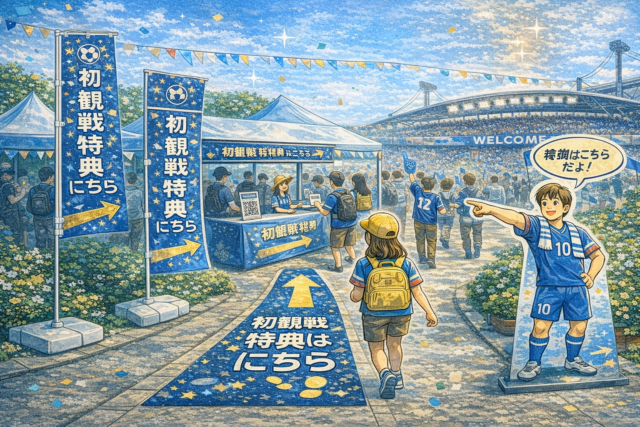 スポーツ観戦　スポーツ　会場装飾　リピーター　スポーツアクティベーション