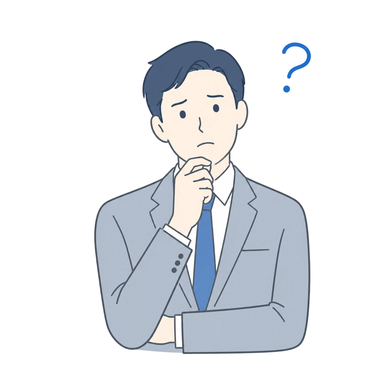 困っている顔のサラリーマン　プロスポーツ営業