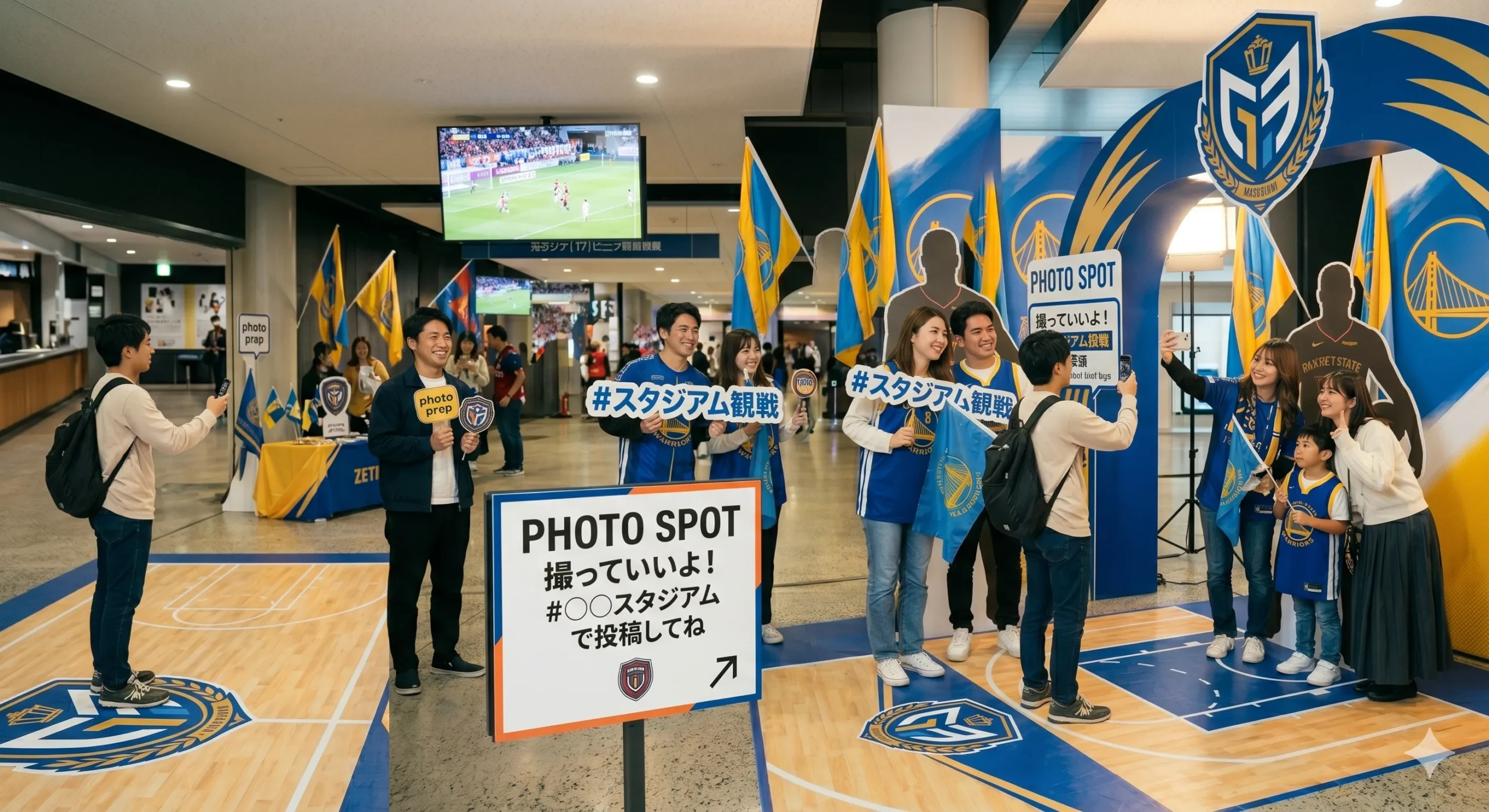 スポーツ観戦　スポーツ　会場装飾　リピーター　スポーツアクティベーション　初観戦