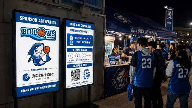 スポンサー広告付きLEDデジタルサイネージを活用したスポーツ会場プロモーション事例