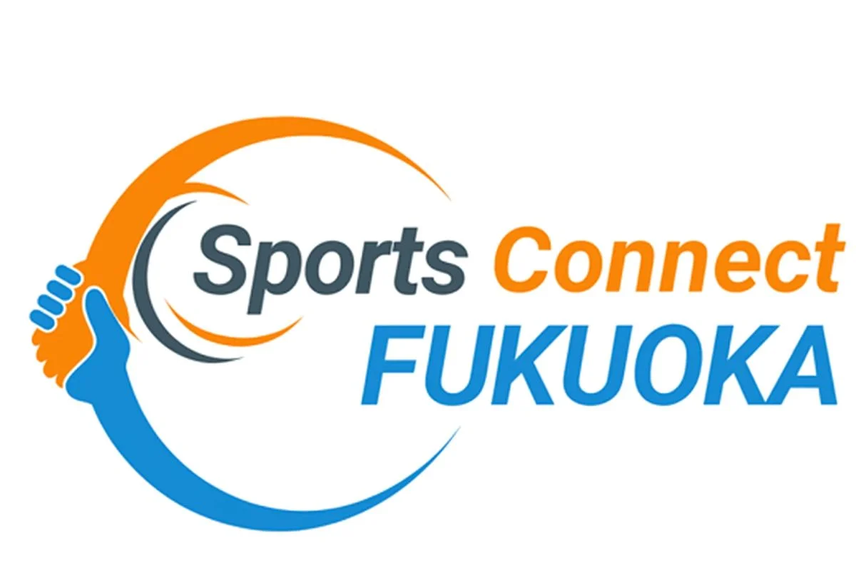 Sports Connect FUKUOKAのロゴ。スポーツを通じて福岡の新たなつながりを生み出す取り組みを表したデザイン。